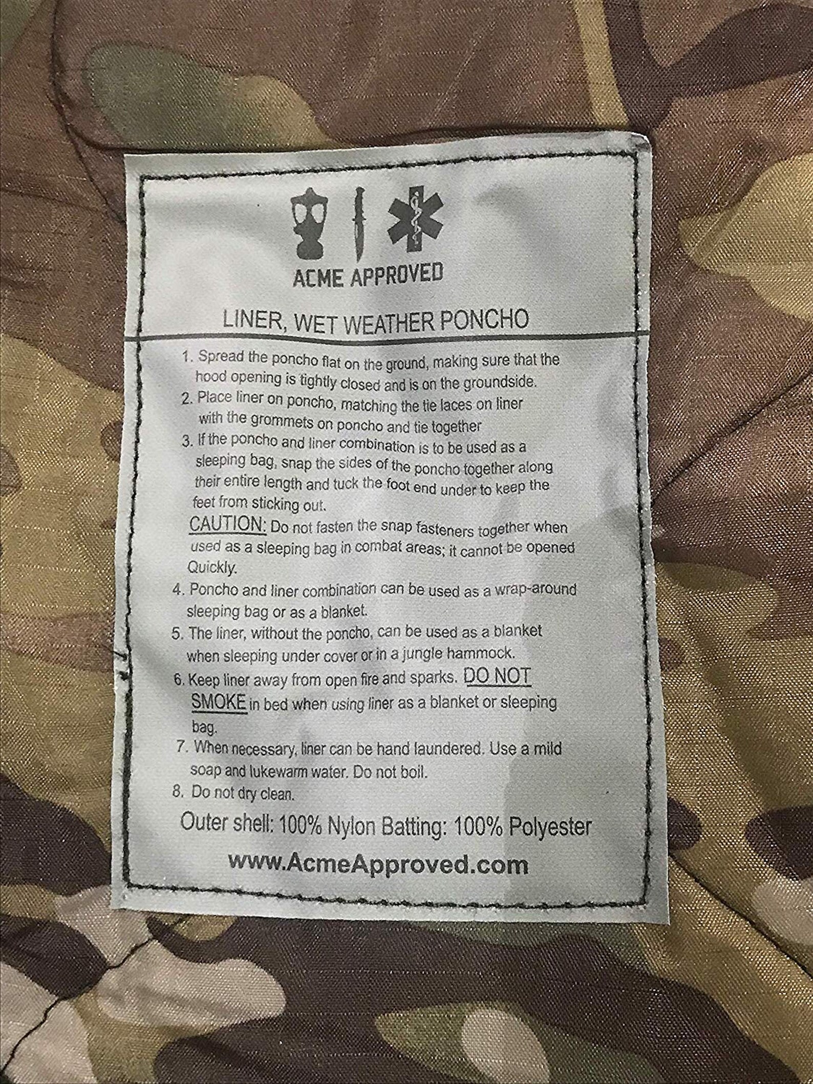 Acme Approved Military Grade Poncho Liner Blanket Woobie Etsy