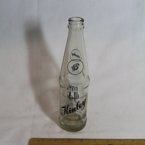 Vintage Clear Glass Soda Bottle - Kinley / A Product of the Coca-Cola Company 1976 Foreign