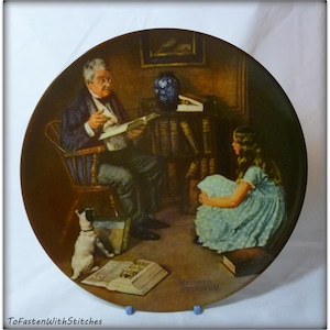 Vintage Norman Rockwell &quot;The StoryTeller &quot;1984 Collector Plate
