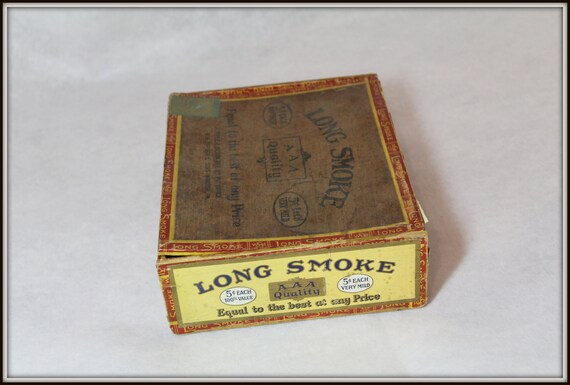 Vintage Long Smoke AAA Quality 5cent Cigar Box