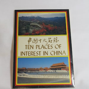 Vintage China Postcard Set - 10 lugares de interés en China 1987 - 10 tarjetas