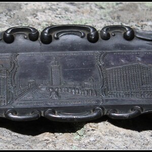 Vintage Pewter Souvenir of Chicago Ill. tray