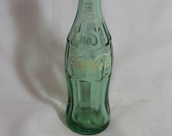 Bouteille de Coca-Cola vintage - Étiquette imprimée blanche - 6 1/2 fl.oz. 1975 Mobile Ala