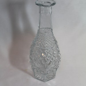 Vintage Clear Molded Glass Decanter/Carafe - no Stopper