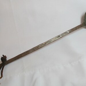 Early Antique Copper Ladle Hand Hammered One Piece
