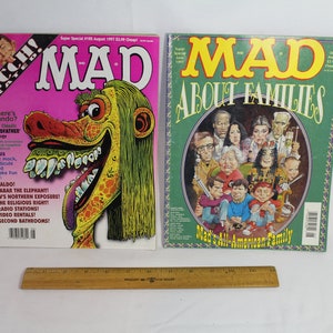 Vintage Classic Mad Magazines - Super Special Issue June 1997 (#121)   'About Families' - Super Special Issue #122 Aug 1997 Ecch-Rated Issue