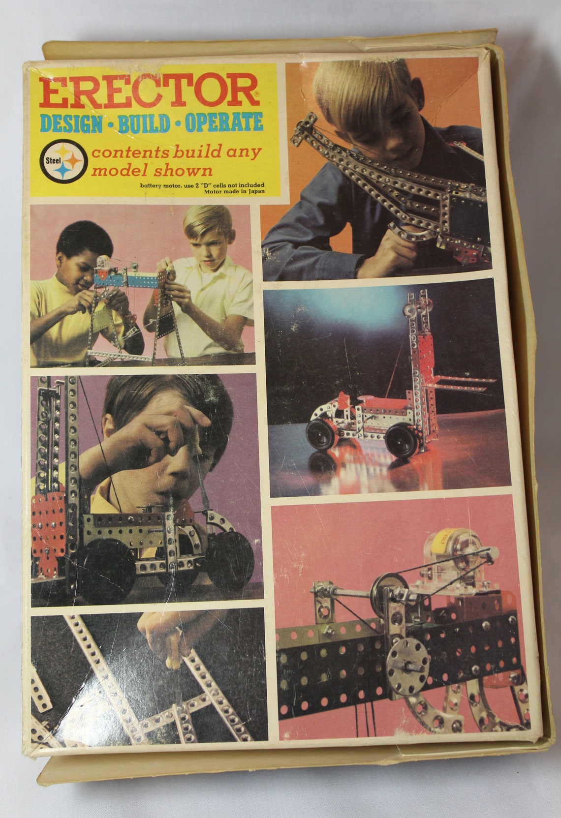 Vintage Gilbert Motorized Metal Erector Set 1971 Not - Etsy