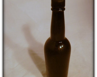 Vintage Dark Brown Glass Bottle