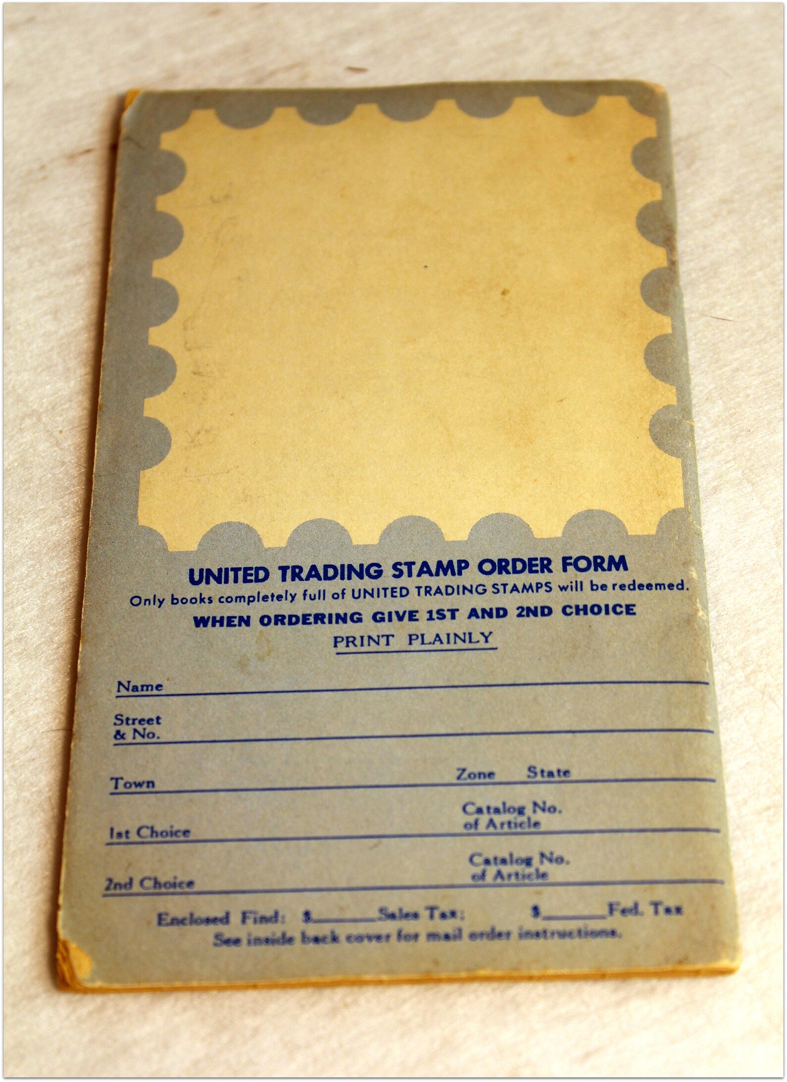 United Trading Stamp Booklet With Some Stamps Etsy