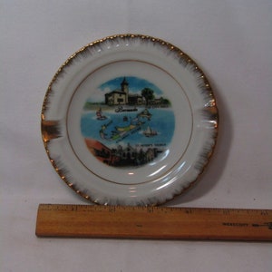 Vintage Ashtray - Bermuda Souvenir Gold Edging