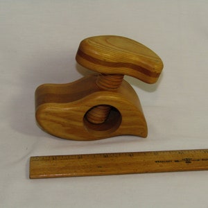 Vintage Handmade Wooden Screw Type Nutcracker