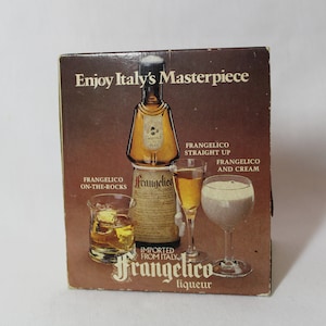 Vintage Frangelico Italian Liqueur Advertising Bar Table Tent Matches