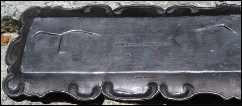 Vintage Pewter Souvenir of Chicago Ill tray