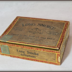 Vintage Long Smoke AAA Quality 5Cent Cigar Box