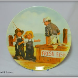 Vintage Jeanne Down&#39;s &quot;Fish Story&quot; 1983 Collector Plate