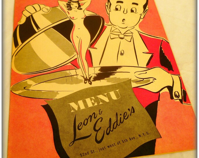 Vintage Menu Leon & Eddie's NYC 1946 With Nude Cover Etsy