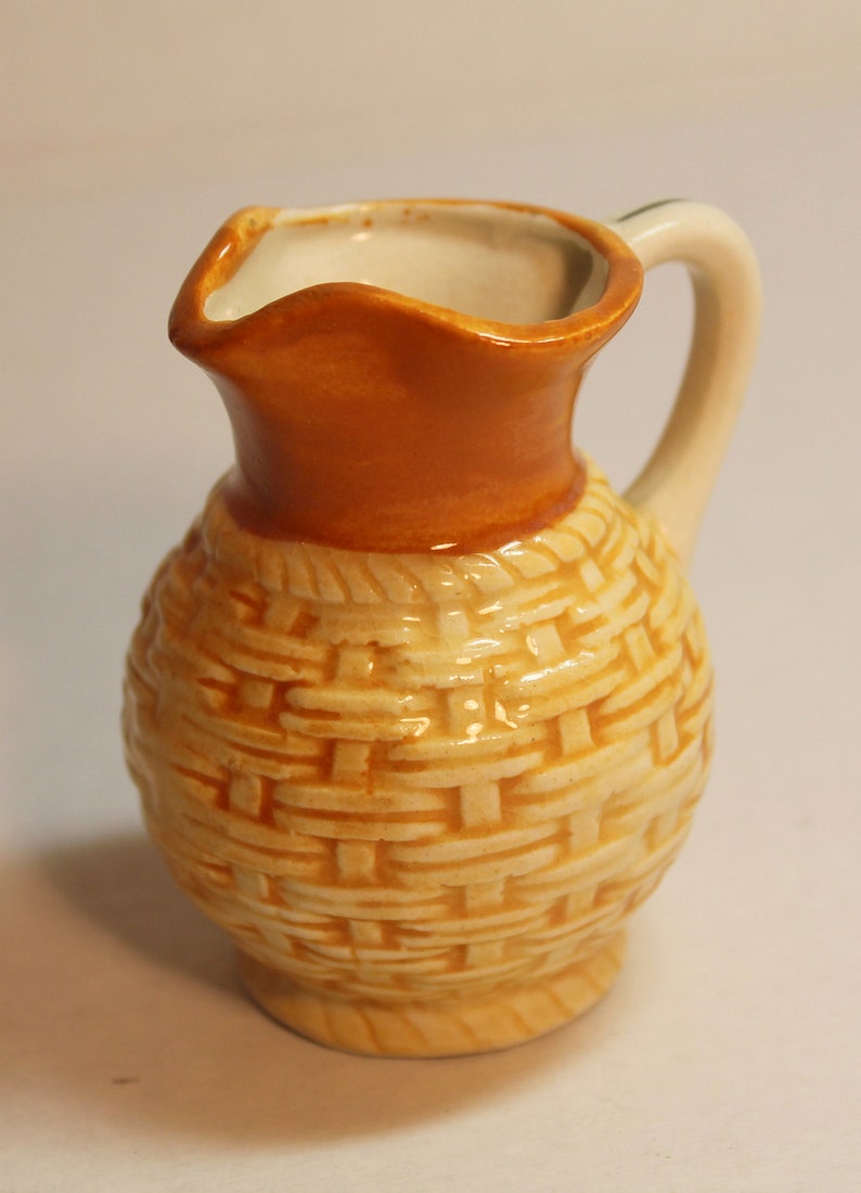 Pattern For Miniature Pitcher Vintage Miniature Jug/pitcher Basket Weave Pattern WWII Occupied Japan ...