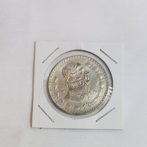 Vintage Silver Coin - Estados Unidos Mexicanos Un Peso 1963 - Mexican One Peso