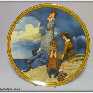 Vintage Norman Rockwell &quot;Waiting on the Shore&quot; Collector Plate