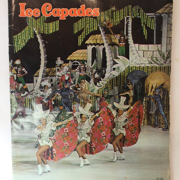 Vintage 1976 Ice Capades Souvenir Program Book Dorothy Hamill Olympic Champion Edition