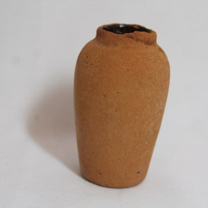 Vintage Miniature Vase Glazed on the inside, natural outside
