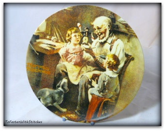 1977 Norman Rockwell "The Toy Maker" Collectors Plate