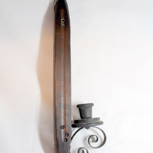 Vintage Hanging Candle Sconce from a Loom Shuttle