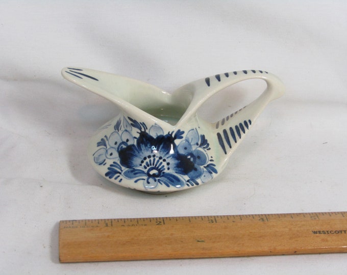 Vintage Miniature Pitcher Delft Blue Holland 230 Flower Pattern - Etsy