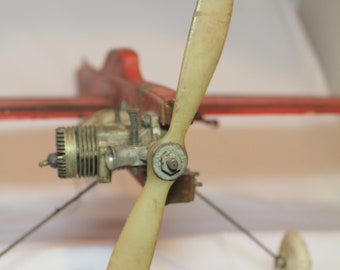 Original Vintage Wooden Control Line Plane with Fox 15 Engine