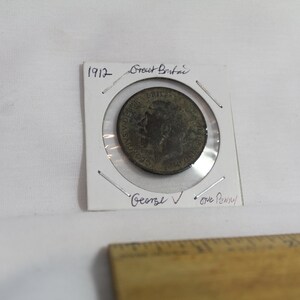 Vintage 1912 Great Britain George V - One Penny