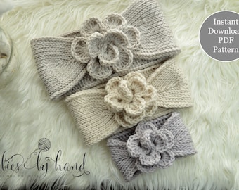 Make this Quick Tunisian Crochet Headband, It&#39;s a Great Handmade Christmas Gift for Family and Friends, Instant Download PDF Crochet Pattern