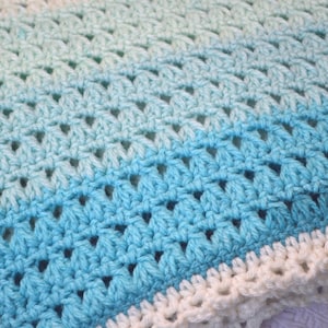 Easy Baby Blanket Crochet Pattern, Instant Download PDF Patterns Afghan Sizes for Babies Toddlers and Adults