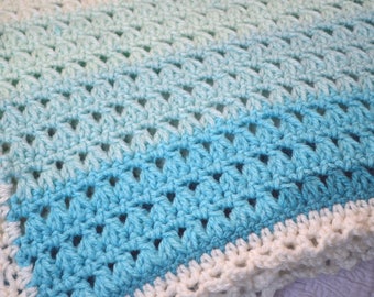 Easy Baby Blanket Crochet Pattern, Instant Download PDF Patterns Afghan Sizes for Babies Toddlers and Adults