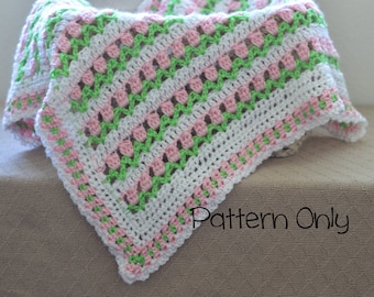 Baby Blanket Crochet Pattern, Baby Afghan Pattern, Baby Crochet Pattern, Blanket Crochet Pattern, Beginners Crochet Pattern, Blanket Pattern