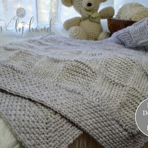 Tunisian Crochet Baby Blanket Pattern to Download and Print or Save, Instructions for 5 Sizes image 6