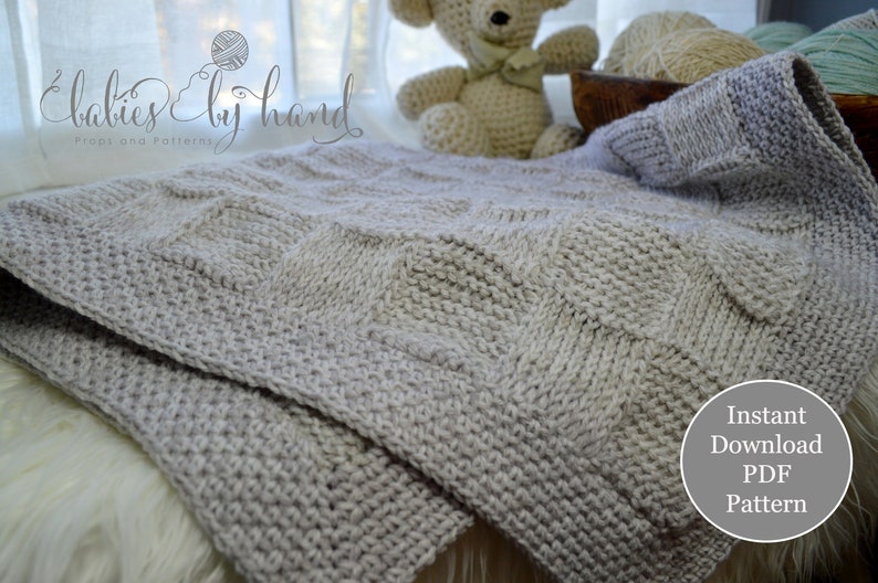 Tunisian Crochet Baby Blanket Pattern to Download and Print or Save, Instructions for 5 Sizes image 6