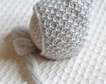 Knit Look Tunisian Crochet Baby Bonnet Pattern in Sizes Newborn to 12 Months Quick and East Printable PDF Download
