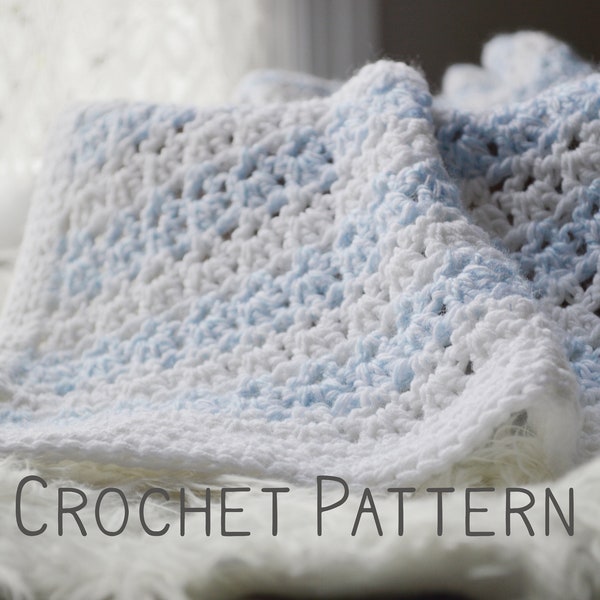 Beginner Friendly Easy Baby Blanket Crochet Pattern, Instant Download PDF Pattern Afghan in Sizes for Babies Toddlers and Adults