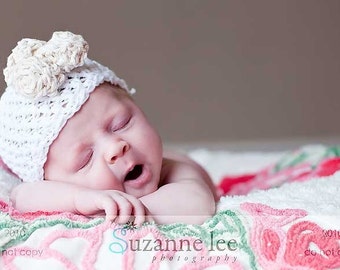 Newborn Crochet Pattern, Baby Crochet Pattern, Newborn Baby Flower Hat Pattern, Crochet Baby Hat Pattern, Crochet Pattern, Crochet BabyHat