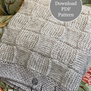 Tunisian Crochet Baby Blanket Pattern to Download and Print or Save, Instructions for 5 Sizes image 8