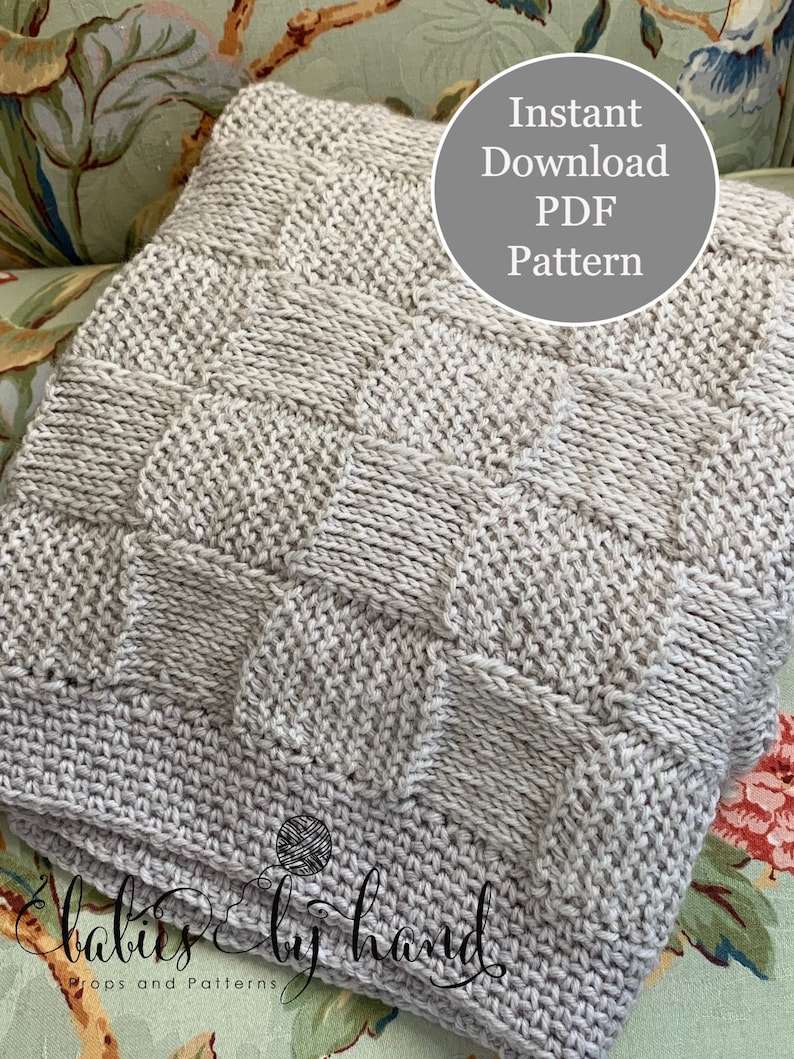 Tunisian Crochet Baby Blanket Pattern to Download and Print or Save, Instructions for 5 Sizes image 8