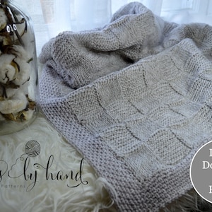 Tunisian Crochet Baby Blanket Pattern to Download and Print or Save, Instructions for 5 Sizes image 9