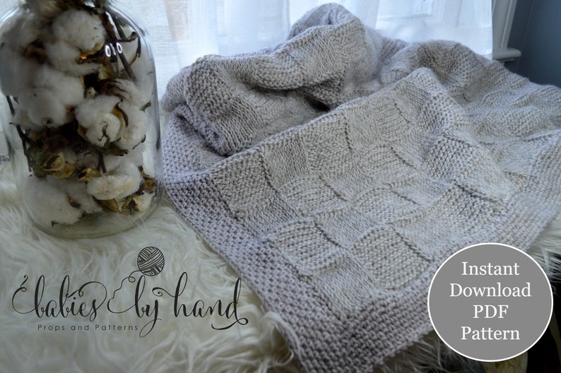 Tunisian Crochet Baby Blanket Pattern to Download and Print or Save, Instructions for 5 Sizes image 9