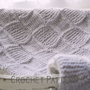 Tunisian Crochet Baby Blanket Pattern to Download and Print or Save, Instructions for 5 Sizes image 4