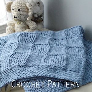 Tunisian Crochet Baby Blanket Pattern to Download and Print or Save, Instructions for 5 Sizes image 5