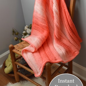 Tunisian Crochet Baby Blanket Pattern Looks Like Knit. Sizes For Babies Toddlers and Adults. Free PDF Crochet Planner Page Included