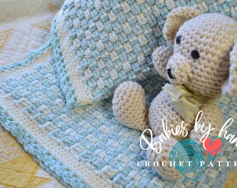 Easy Crochet Pattern Farmhouse Baby Blanket. DOWNLOAD NOW  Makes a Wonderful Baby Shower Gift. Multiple Sizes Available in this Pattern