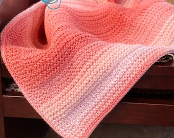 Tunisian Crochet Baby Blanket Pattern Looks Like Knit. 5 Sizes Babies Toddlers and Adults.
