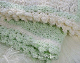 Easy Crochet Pattern Baby Blanket. DOWNLOAD NOW  Makes a Wonderful Baby Shower Gift. Multiple Sizes Available in this Pattern