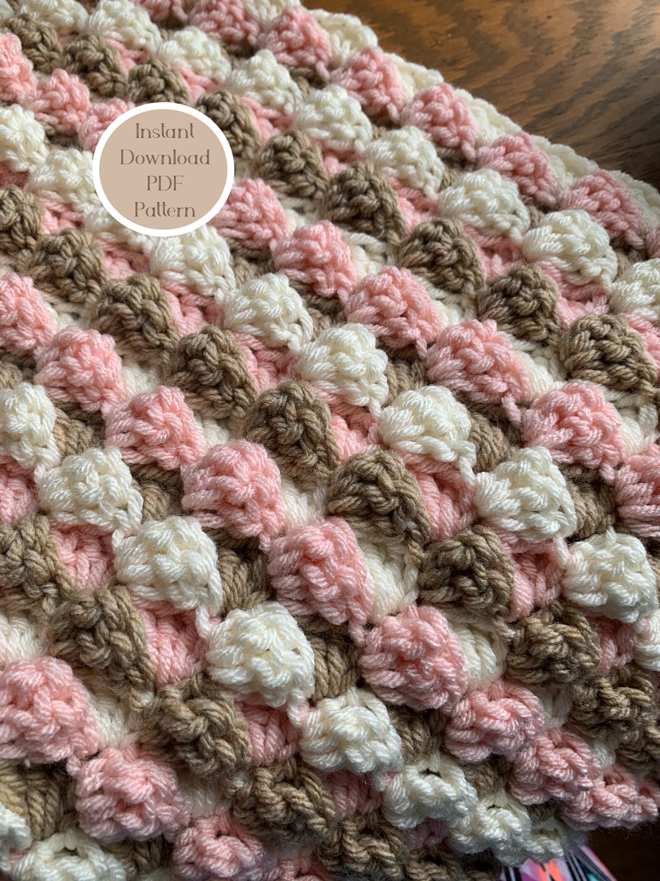 Baby Lovey Blanket Pattern/easy Crochet Blanket Pattern/chunky Baby Blanket  Lovey/uses One Skein of Bernat Baby Blanket Yarn/easy Crochet 
